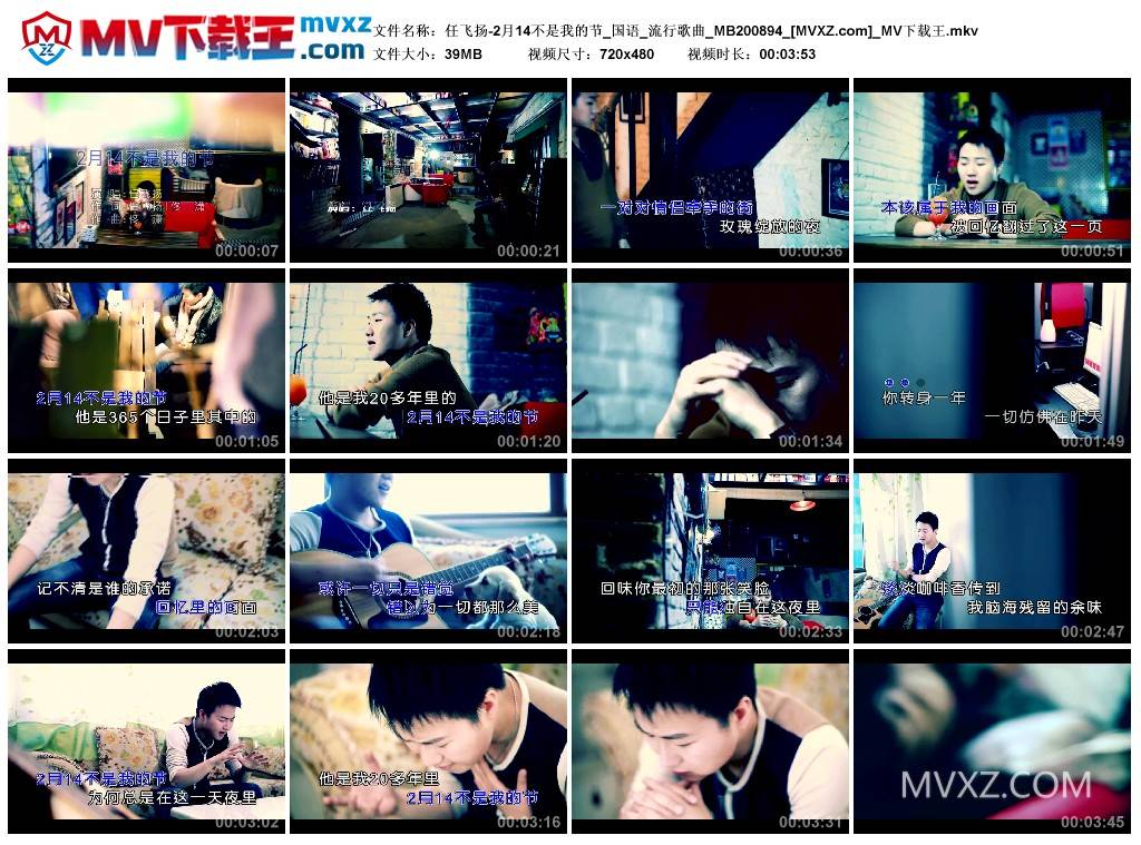 任飞扬-2月14不是我的节_国语_流行歌曲_MB200894